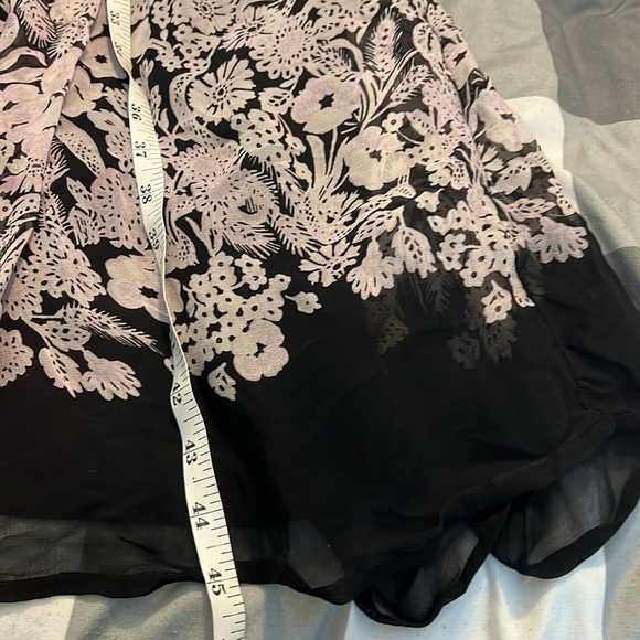 By Anthropologie Square neck Smocked Midi Dress Blank Pink Floral Chiffon XS - Picture 13 of 14